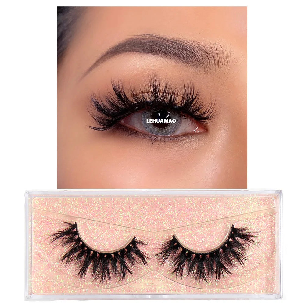 LEHUAMAO Eyelashes 3D Mink Lashes natural handmade volume soft lashes long eyelash extension real mink eyelash for makeup D103