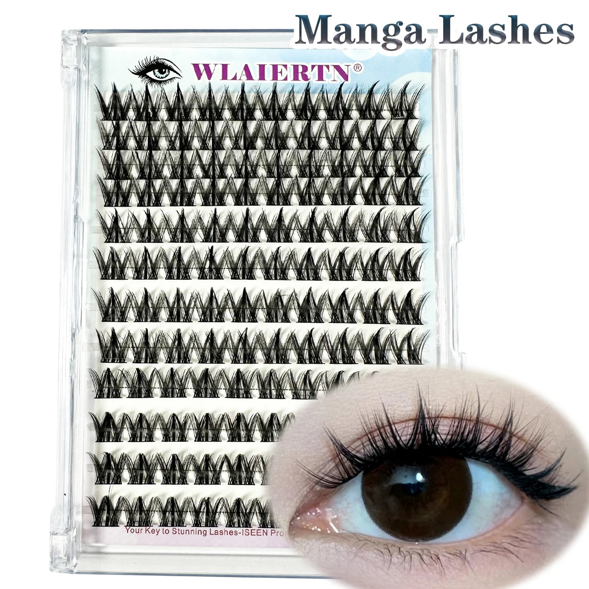 3D DIY Segment False Eyelashes Manga False Eyelash Natural Anime Eyelash Cosplay 3D Spiky Wispy Thick Reusable Cluster Lashes