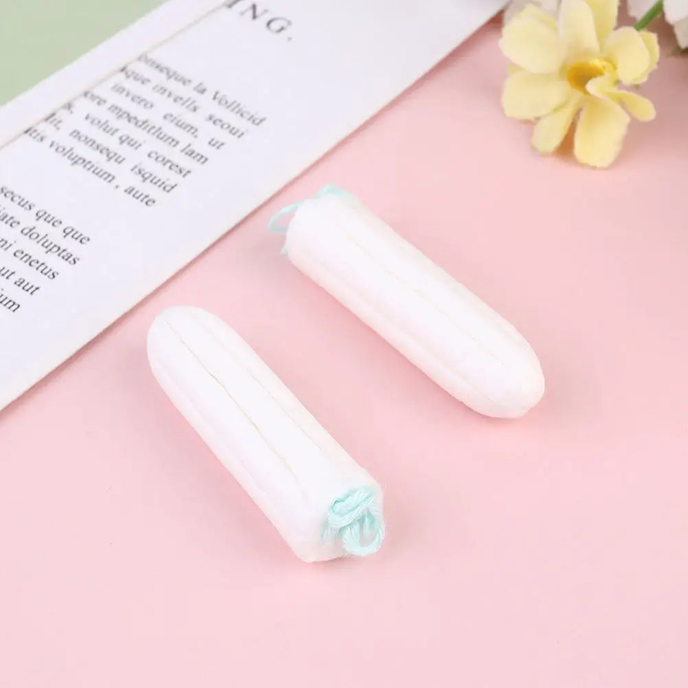 50Pcs Female Sanitary Tampons One-Time Disposable with Finger Push-in Cotton Material Travel Friendly Period Care Soft
