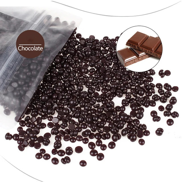 500g Hard Wax Beans Solid Hair Remover No Strip Depilatory Hot Film Wax Bead Hair Removal for Full Body Bikini Face Leg Eyebrow