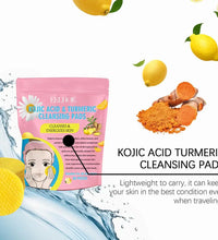 40/50pcs Turmeric Kojic Acid Cleansing Pads Exfoliating Pads Facial Sponges For Cleansing Exfoliating Daily Cleansing Skin Care - BlissFully