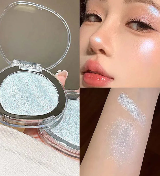 Light Perception Highlighter Powder Makeup Diamond Glitter Highlighter Palette Bright Shiny Illuminator Face Makeup Cosmetics