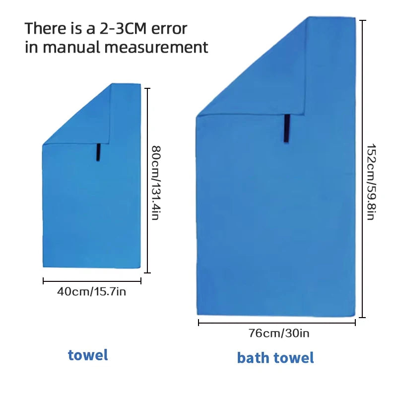 Ultra-Absorbent Microfiber Towel for Sports & Outdoor Activities - Quick-Drying, Compact - BlissFully