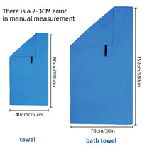 Ultra-Absorbent Microfiber Towel for Sports & Outdoor Activities - Quick-Drying, Compact - BlissFully