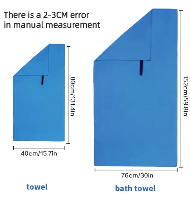 Ultra-Absorbent Microfiber Towel for Sports & Outdoor Activities - Quick-Drying, Compact - BlissFully
