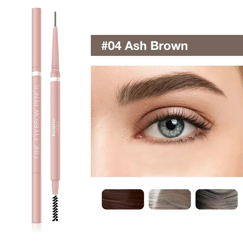 1PC Waterproof Double-Ended Eyebrow Pencil 1.5mm Ultra Fine Eyebrow Pencil Sweat-proof Long Lasting Professional Eye Makeup