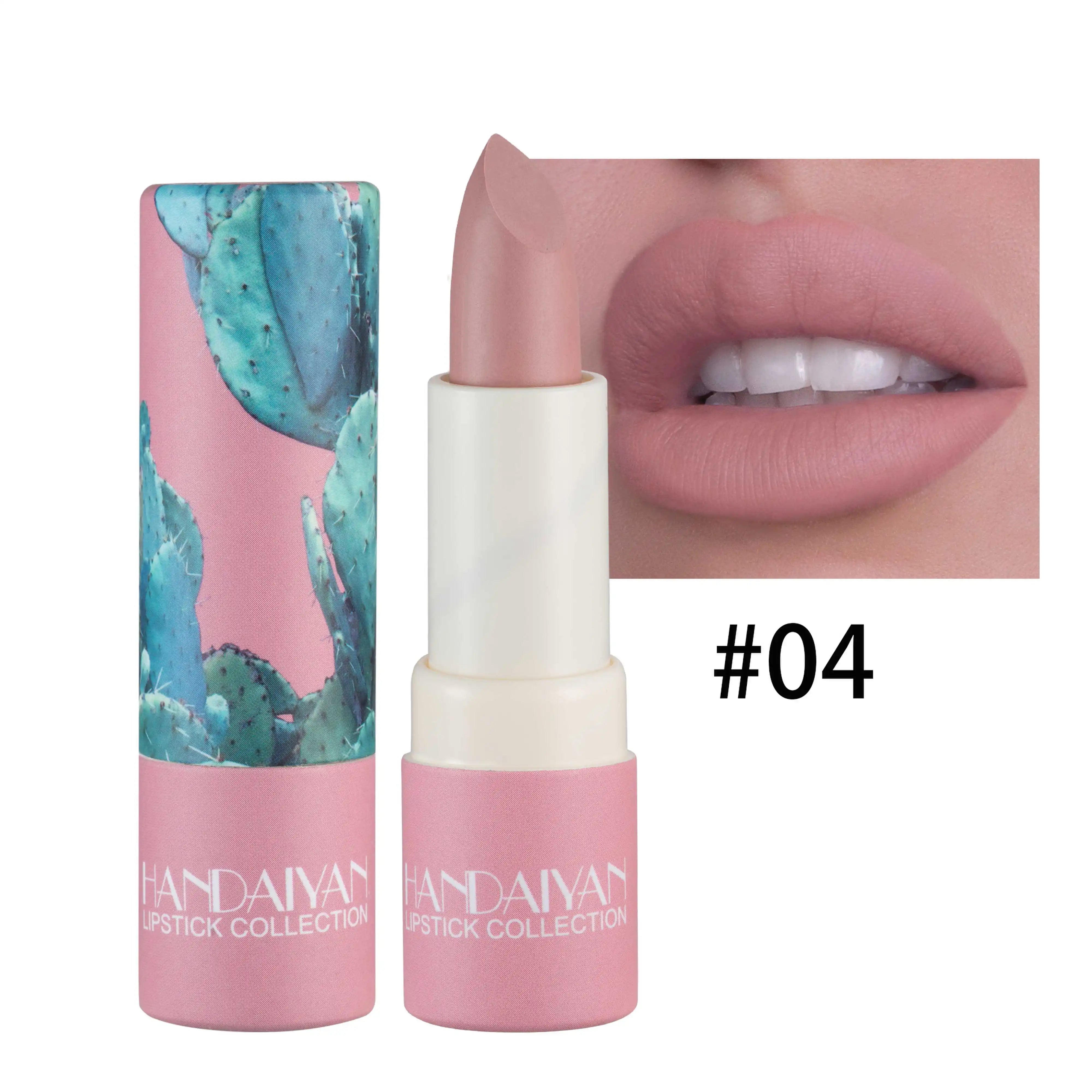 Handaiyan 8 Colors Matte Waterproof Velvet Nude Lipstick Sexy Red Brown Lip Matt Pigments Makeup Long Lasting Profissional