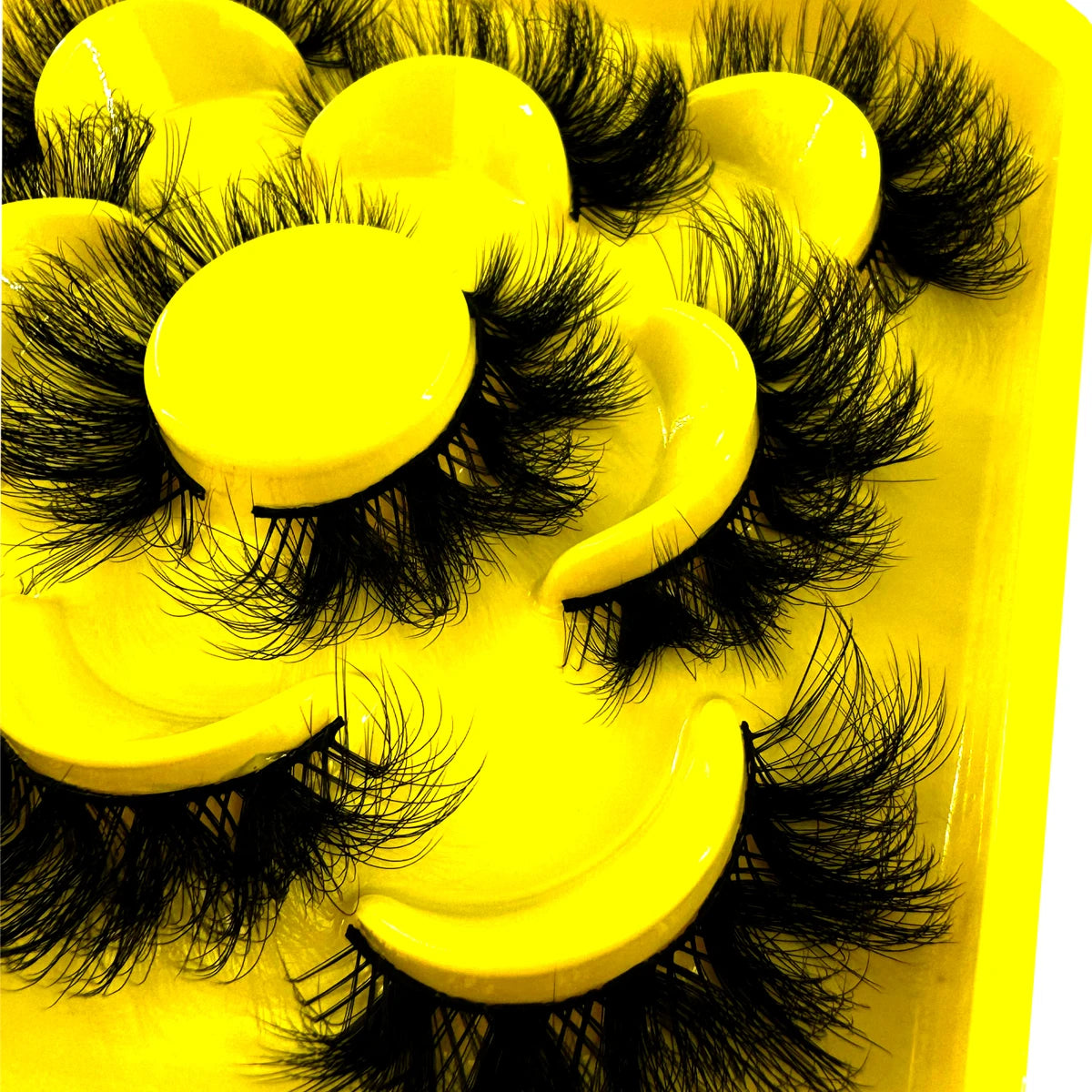 New 5 pairs Fluffy Lashes 8D False Eyelashes 15-20mm Faux Mink Lashes Natural Fake Lashes Thick Volume Eyelashes Cat Eye Lashes