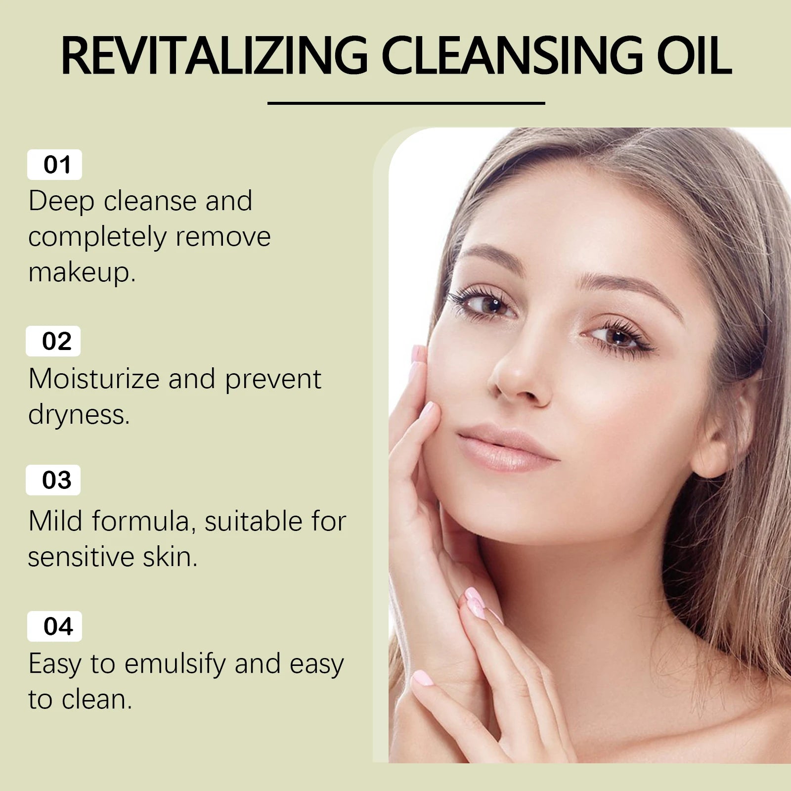 EELHOE Facial Cleansing Oil Gentle Sensitive Skin Makeup Remover Moisturizing Soothing Cleansing Liquid Skin Care Products 100ml
