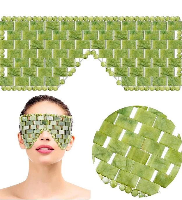 Cooling Jade Eye Mask Massager Natural Jade Eye Mask Eye Eye for Eye Relax Sleep Massager Mask Tools Mask Care Stone Face Sleep