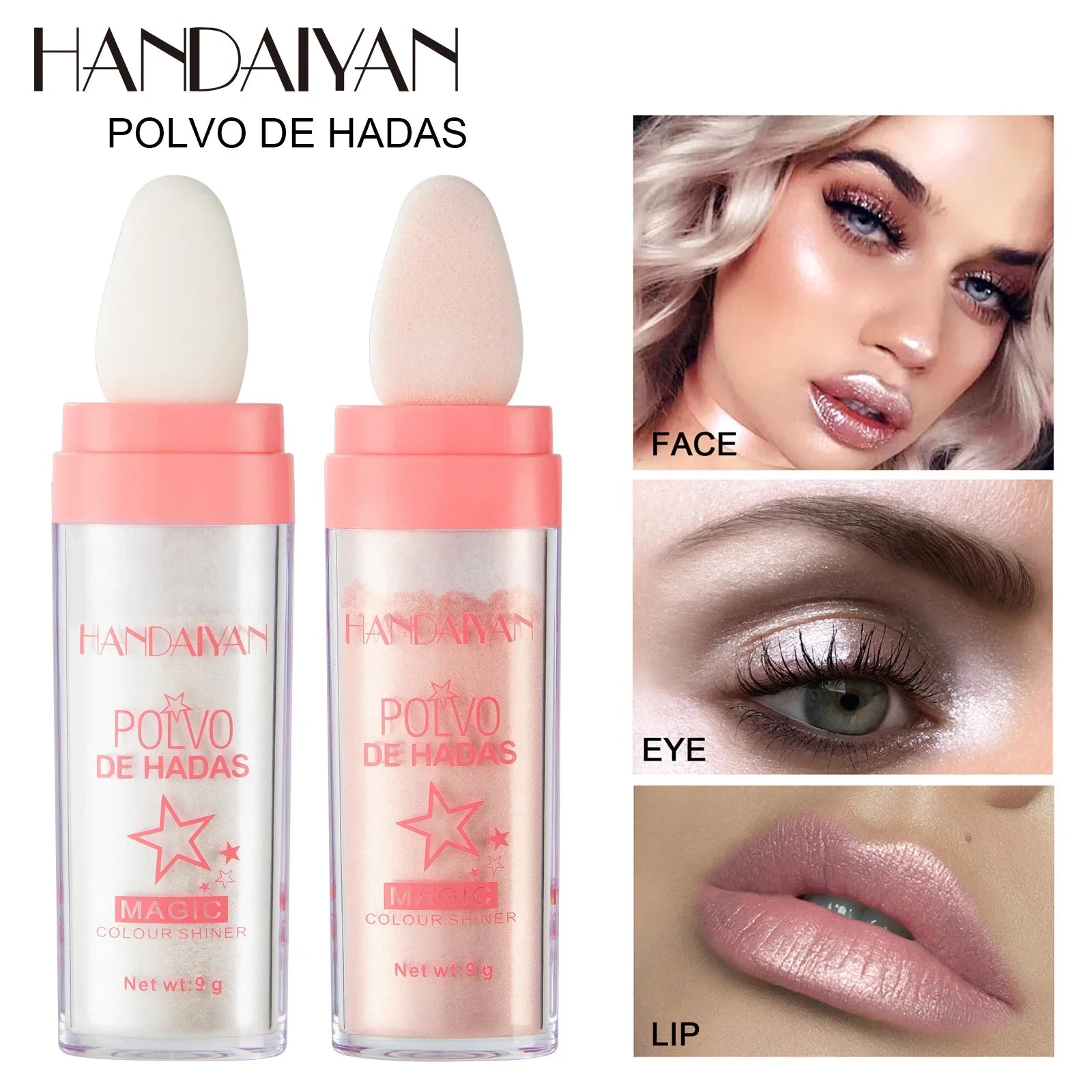 3 Colors Fairy Powder Stick Highlighter Contour Sticks Brightening Shimmering Contour Makeup Illuminator Glitter Patting Powder
