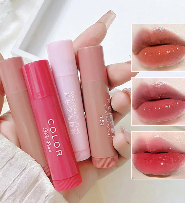 HAIPINK 3-Piece Set Tinted Moisturizing Lip Balm - Hydrating, Fade Lip Lines, Prevent Chapping