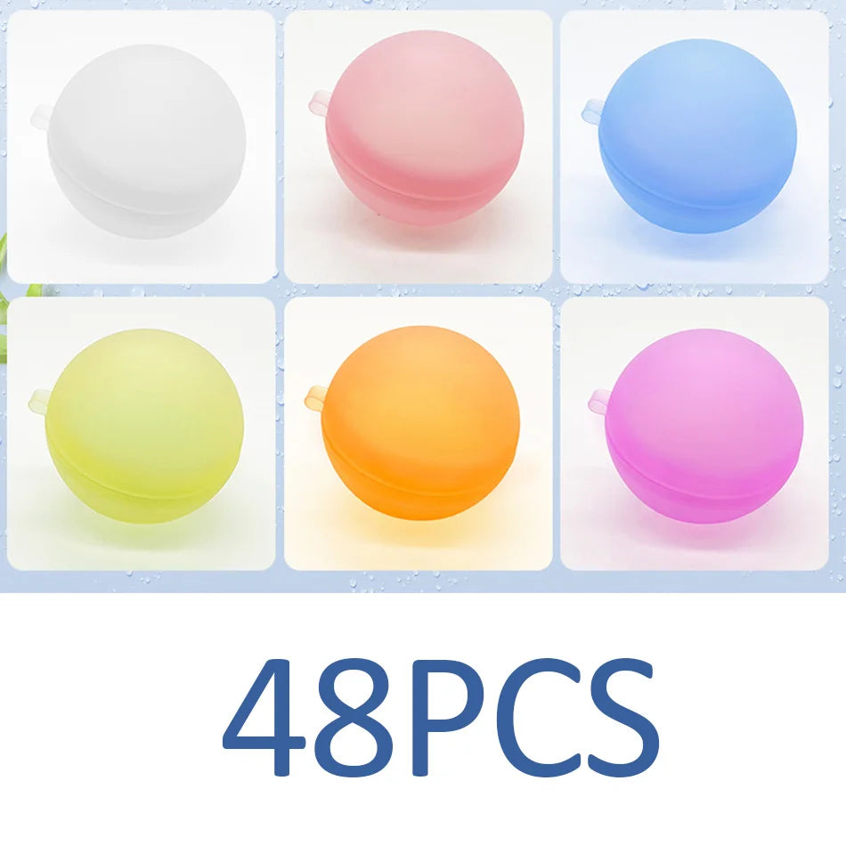 New Reusable Water Balloons Refillable Water Balloon Quick Fill Self Sealing Water Bomb Splash Balls for Kids Swimming Pool