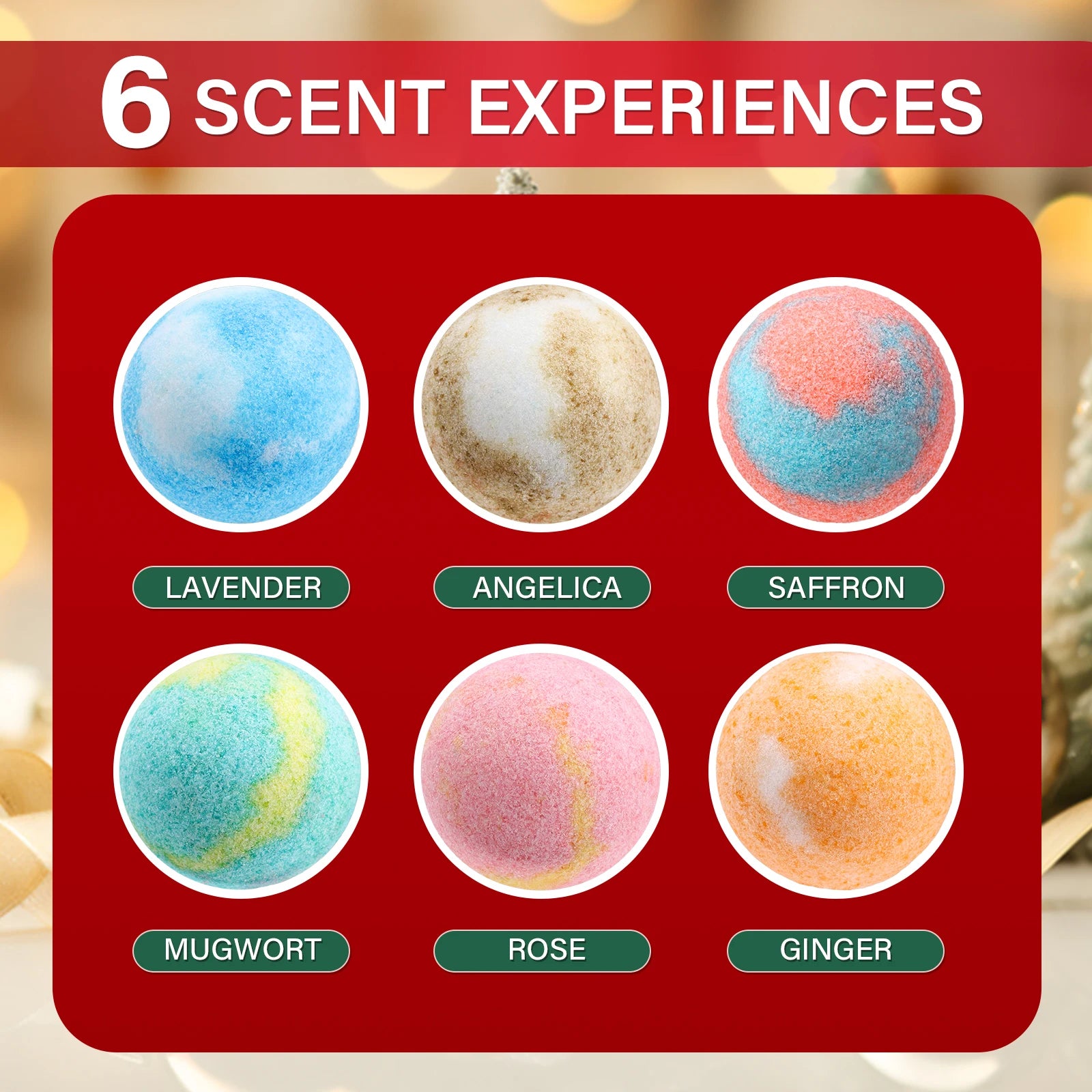 Sea salt bath ball Christmas gift box set, fragrance bathroom, healing and regulating skin oil secretion