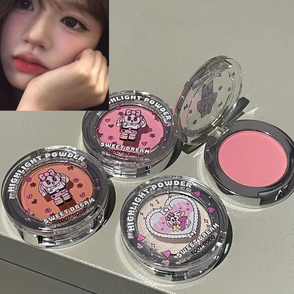 Sweet Dream Matte White Highlighter Powder Natural Korea Face Rouge Palette Contour Blush Brigthening Reparing Makeup Plate
