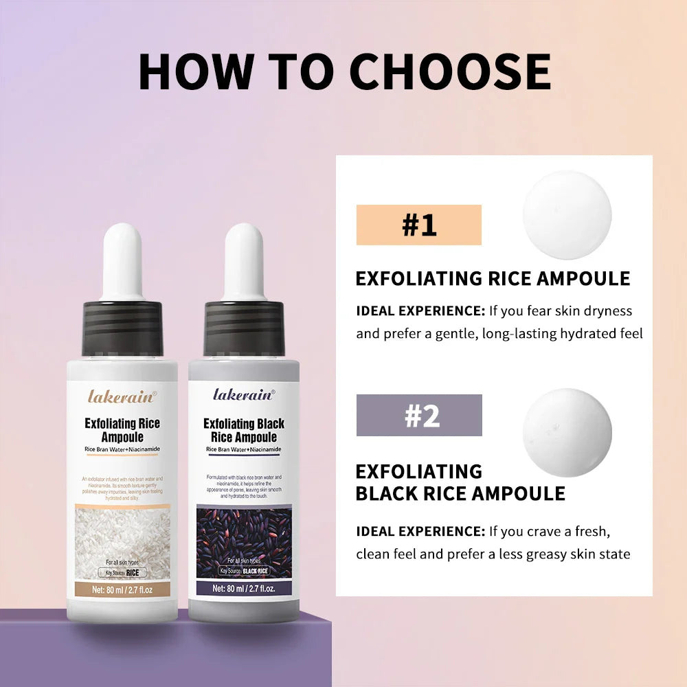 White Black Rice Peeling Essence Exfoliating Moisturizing Exfoliating Hydrating Serum Moisturizing Rice Toner Gentle Skin Care
