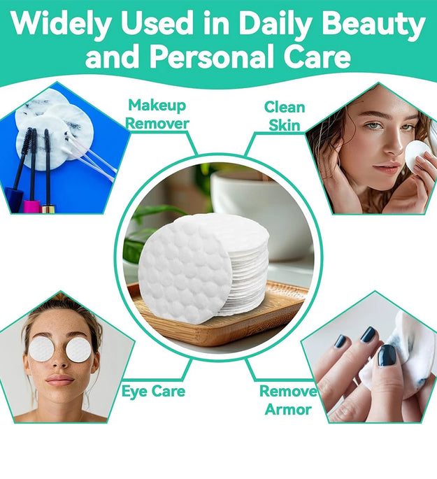 100/200/300/500Pcs/Pack Cotton Rounds Cosmetic Cotton Pads Round Ultra Soft  for Makeup Removal Skin Care Facial Cleaning