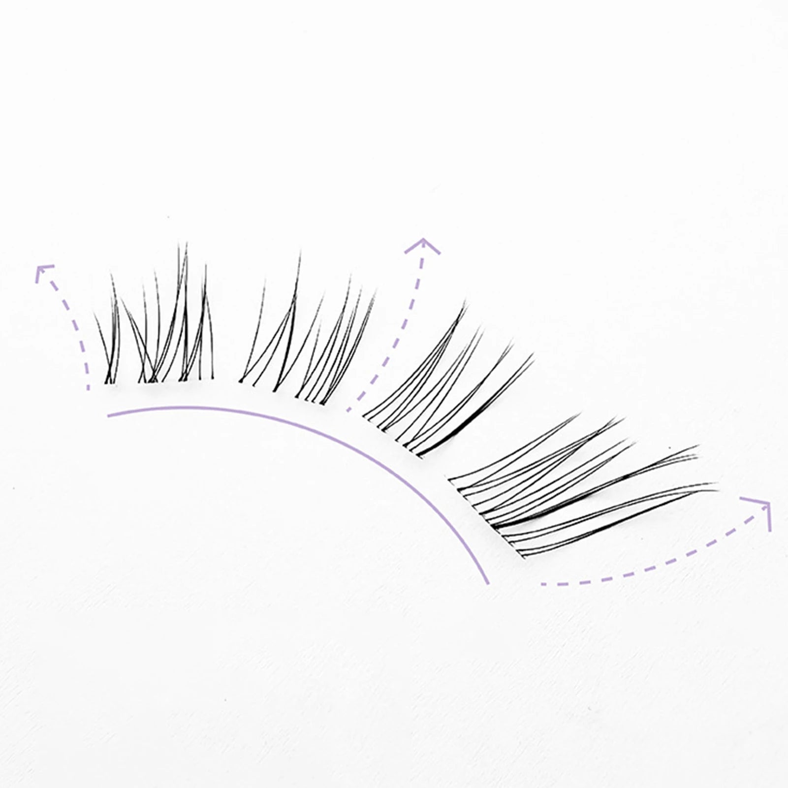 DIY Fluffy Cat eye false Eyelash extenstions individual cluster lashes Natural winged Style Daily Lash Korean Makeup accessories