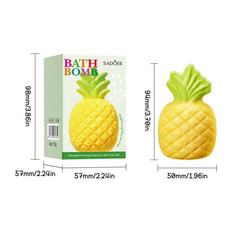 Pineapple Scented Bath Salt Balls Floating Ball Clean Fragrant Bath Salt Balls for Aromatic Bathing