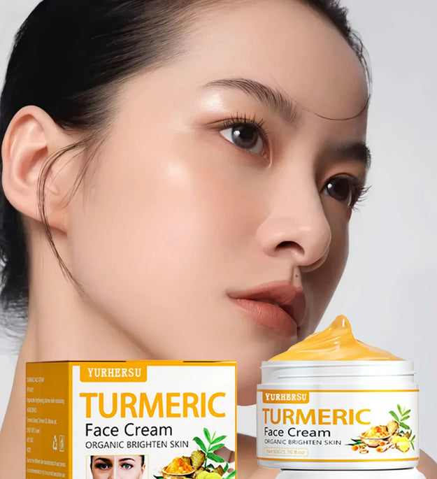 Anti Acne Turmeric Cream, Fades Scars & Dark Spots, for Oily and Dull Skin, Brightening Turmeric Face Care Treatment, 50ml - BlissFully