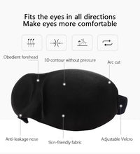 Soft 3D Contoured Sleeping Mask Breathable Eye Shade Comfortable Lightweight Eye Cover for Men and Women Night Travel Rest Aid - BlissFully