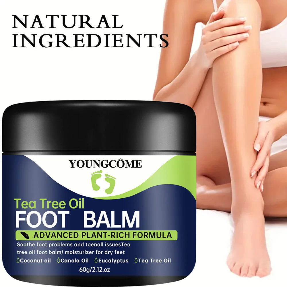 Tea Tree Oil Foot Cream  Repairs Cracked Feet Deeply Moisturizes and Nourishes Dry Rough Skin,Softens Hard Skin