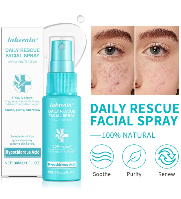 PH Balancing Toner Daily Rescue Facial Spray for Sensitive Skin Hypochlorous Acid Spray Helps Reduce Redness Breakouts Soothing