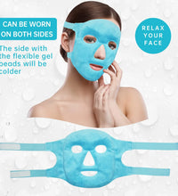 Full Face Massage Ice Mask Hot Cold Compress Gel Cooling Ice Face Eye Mask Facial Mask Face Eye Mask Ice Pack Sleeping Face SPA - BlissFully