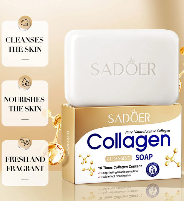 Collagen Gentle And Moisturizing Deep Cleansing Face And Bath Soap Long-Lasting Fragrance Handmade Soap