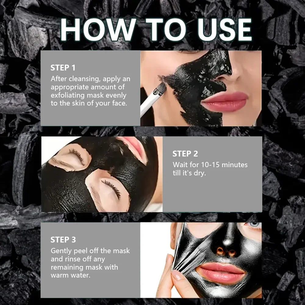 60g Bamboo Charcoal Black Mask, Powerful Moisturizing, Deep Cleansing and Oil Control, Absorbing Dirt, Say Goodbye to Rough Skin, Making the Skin Is More Delicate, Anti-Stretch Mask, Unisex