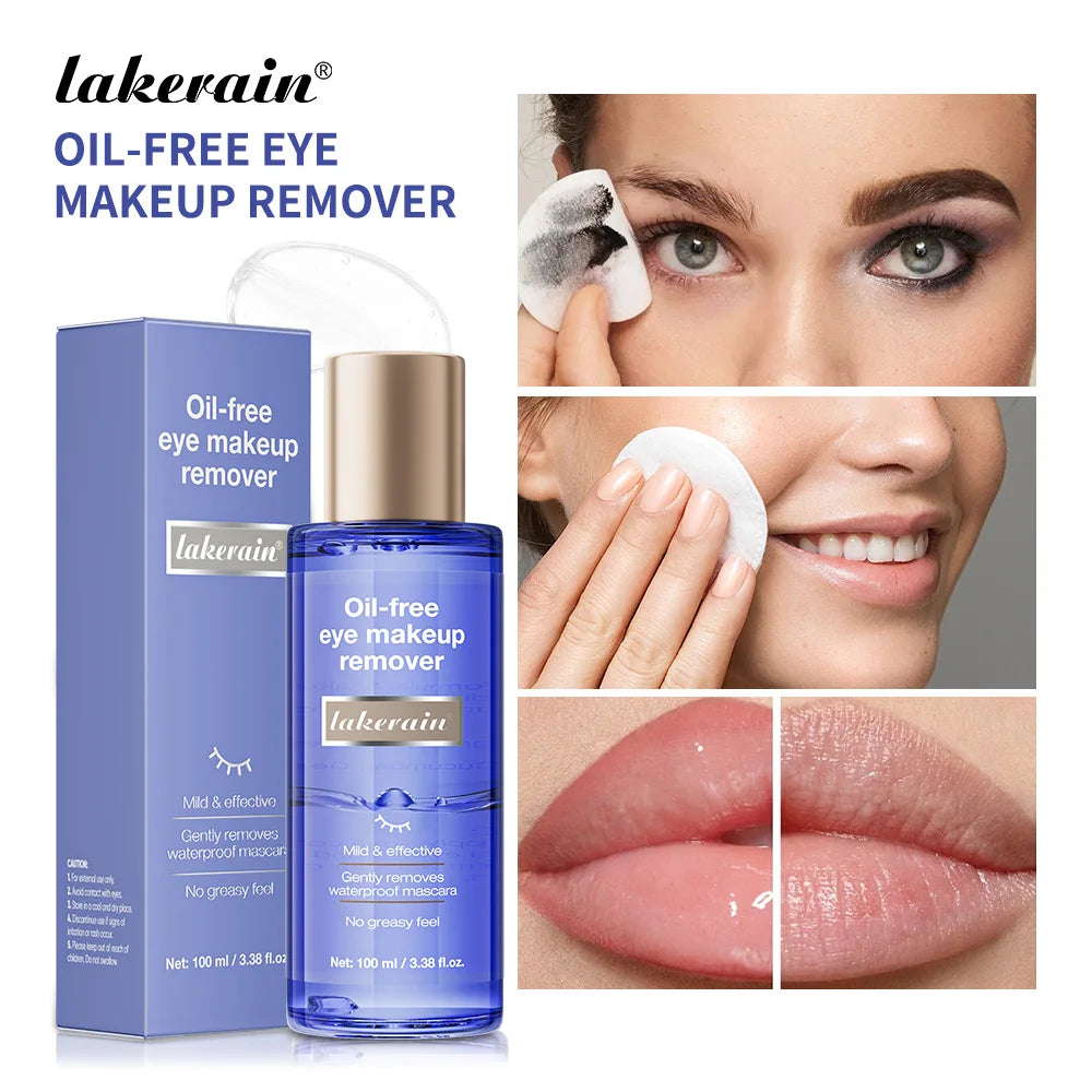 Lakerain 100ml Gentle Makeup Remover Gently Effectively Cleans Removes Waterproof Mascara Pigmented Eyeshadow Brow Pomade