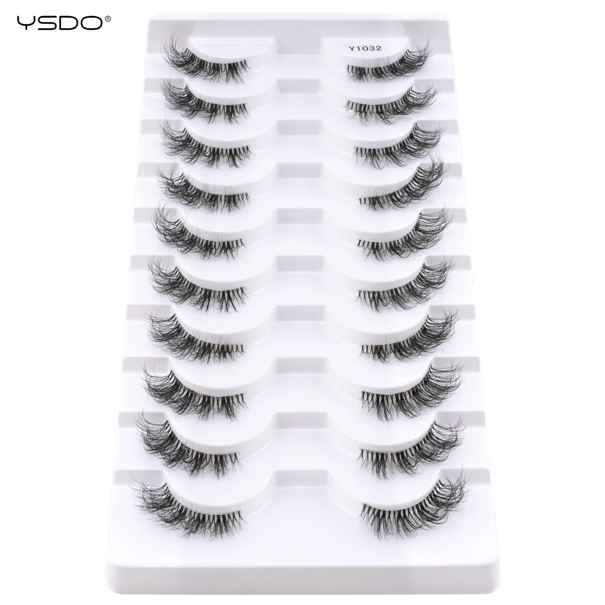 YSDO Natura Cat Eye Lashes 3/10 Pairs Faux 3d Mink Eyelashes Reusable Fake Eyelashes Tools Soft Wispy False Lashes maquillaje