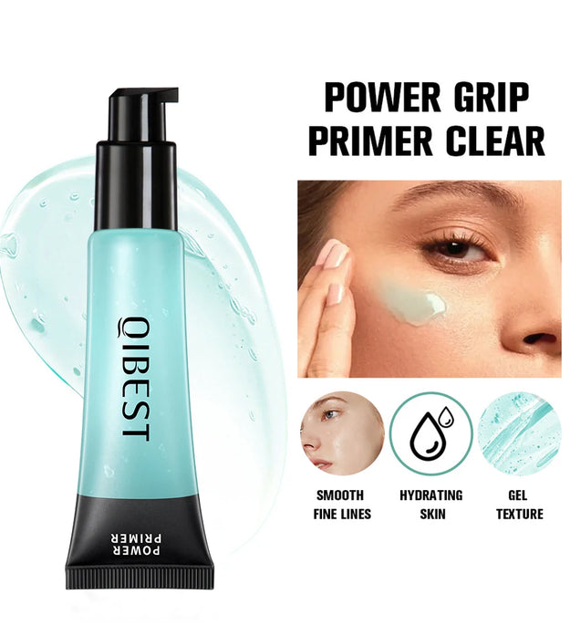 QIBEST 32ml Power Grip Primer Gel Based Hydrating Face Primer For Smoothing Skin Gripping Makeup Invisible Pore Colorless Primes