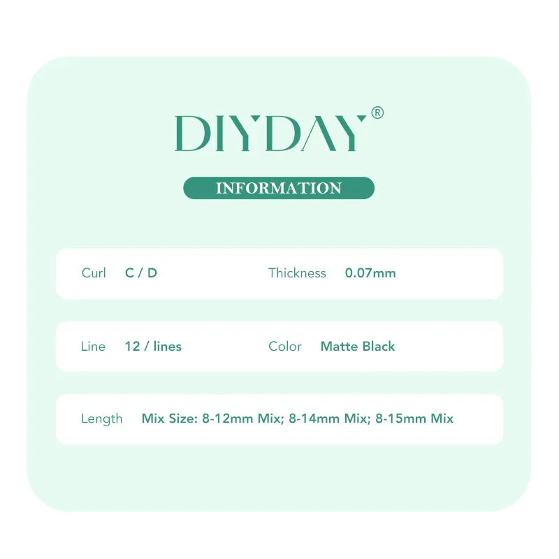 DIYDAY U-shaped 3D 4D 5D Eyelash Extension New Style U Shape W Bloom Lashes Premade Fans Lightweight Fluffy Mink Faux Eyelashes