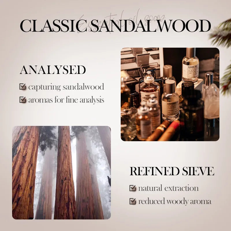 Sandalwood Handmade Soap for Women Deep Cleansing Body Whitening Essential Oil Shaving Soap Skin Lightening Foam Cleaner