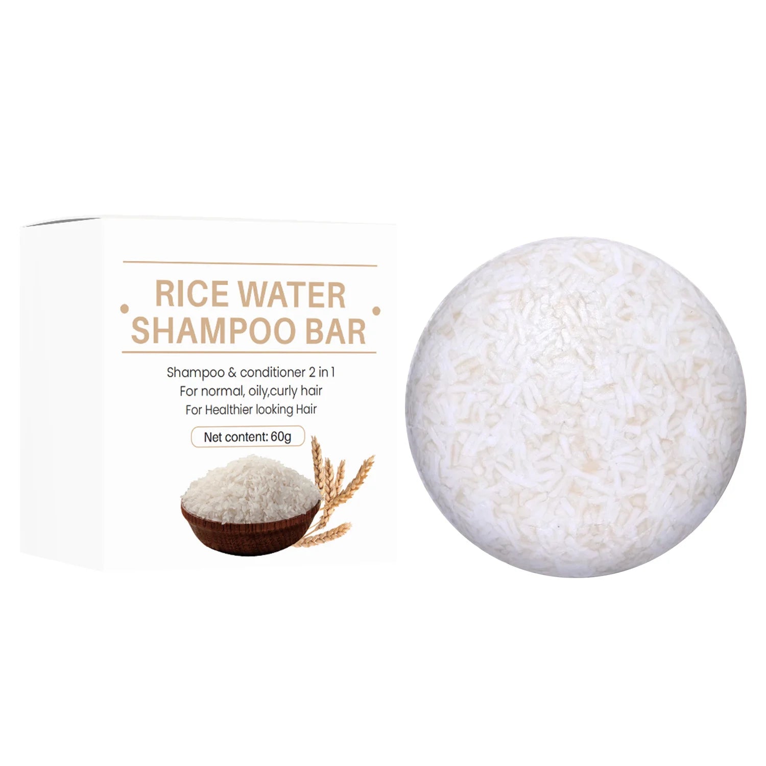 Organic Rice Shampoo Soap Bar Oil Free Conditioning Soap Rice Water Protein Nourishing Anti-loss Hair Hair Growth Soap Bar - BlissFully
