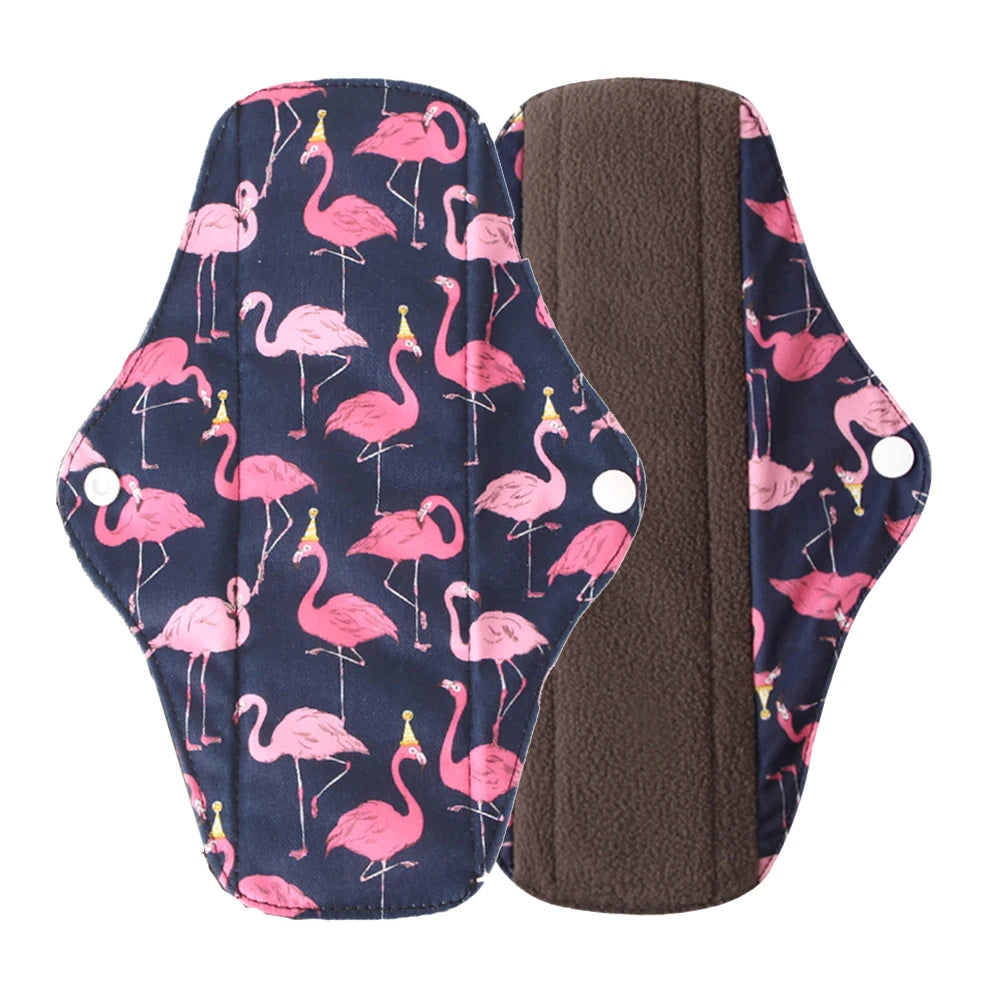Washable Menstrual Pad Panty Liner Reusable Cloth Sanitary pad Hygienic and Soft Washable Charcoal Menstrual Dropshipping