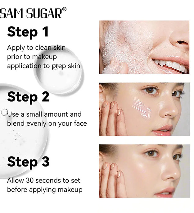 SAM SUGAR Invisible Pore Primer Long Lasting Hydrating Light Weight Oil Control Moisturizing and Brightening Primer