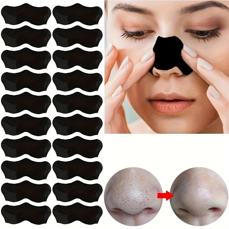10/20/50PCS Nose Blackhead Remover Mask Shrink Pore Acne Treatment Sticker Black Dots Strips Nose Deep Cleansing Cleane - BlissFully