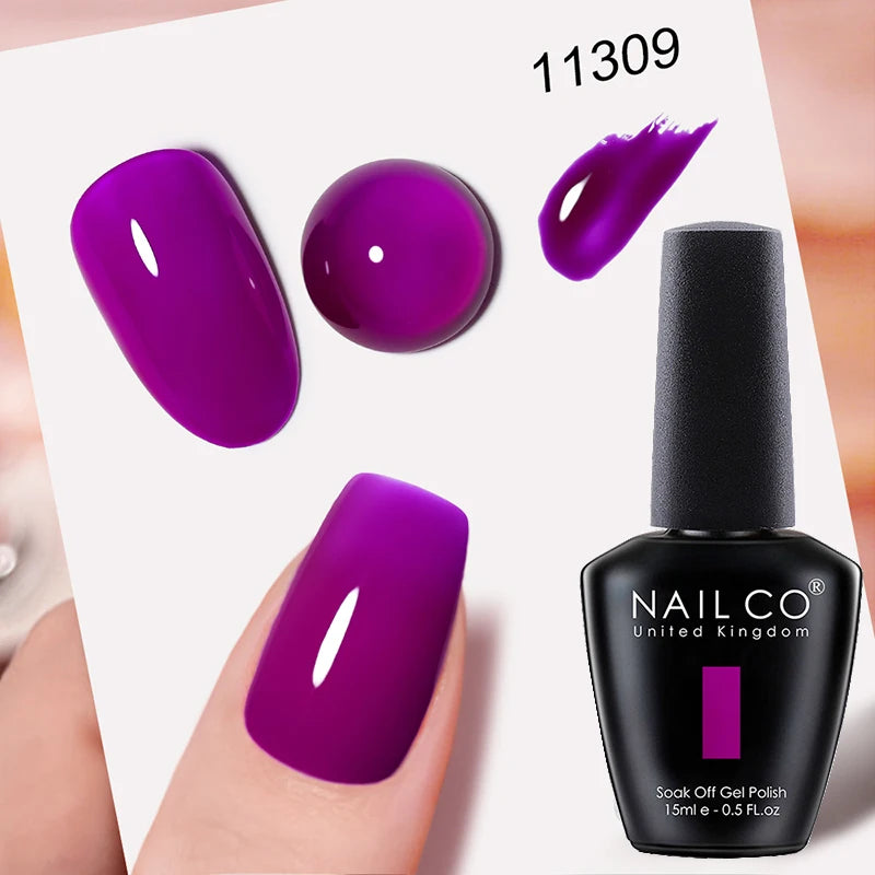 NAILCO 15ml Hema/TPO Free UV Gel Nail Polish Nail Art Manicure Nail Professionals Base Top Varnish Semi Permanent Vernis Nail