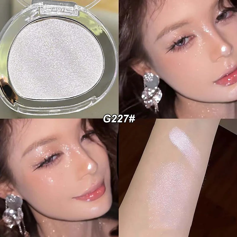 6 Colors Rose Diamond Highlighter Powder Palette Glitter Brighten Gloss Makeup Ultra-concentrated Glitter Face Contour Cosmetics