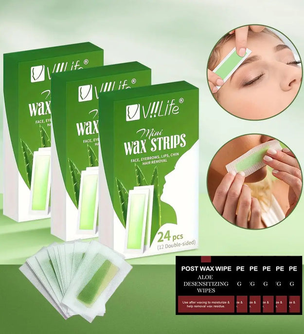Painless Fast Hair Removal Wax Strips Waxing Wipe Sticker Professional Facial Body Leg Lip Hairs Remove Wax Paper Women Men Use