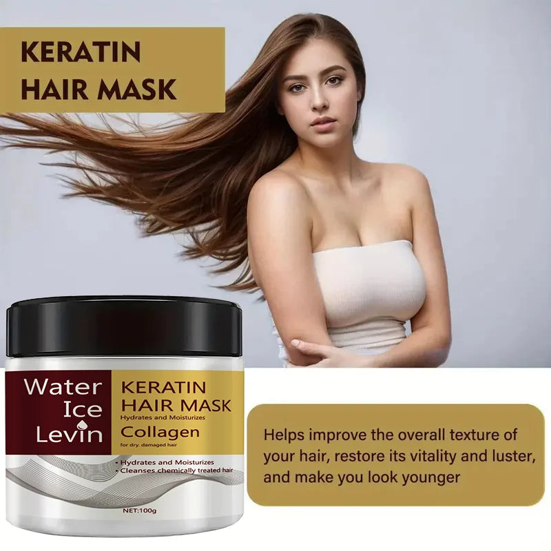 Keratin Collagen  Hair Mask Dual Oil Control Moisturizer Conditioner Soft Smooth Frizz Damaged Repair Revitalize Hair Care