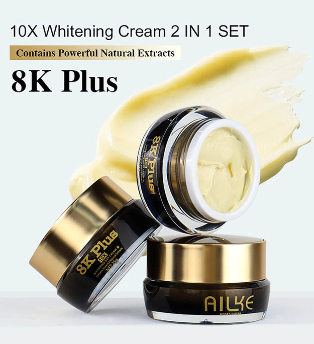 AILKE Whitening Face Cream, Reduce Dark Spots, Wrinkles, Melanin, Even Skin Tone, With Collagen, Glutathione, for All Skin Types - BlissFully
