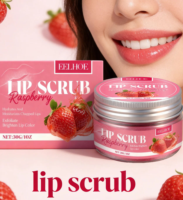 Strawberry Lip Scrub Exfoliating Preventing Drying Cracking Improve Dullness Remove Dead Skin Moisturizing Brightening Lip Care