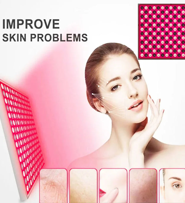 LED red panel light facial anti-aging skin care beauty 144 LED light body physiotherapy tools yoga relaxation lamp - BlissFully