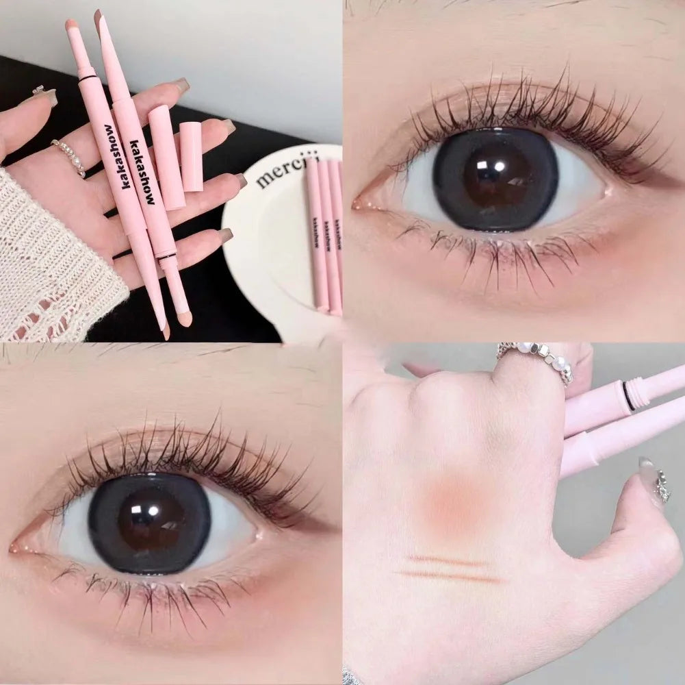 Double-end Lying Silkworm Eyeliner Pencil Diamond Glitter Matte Aegyosal Pen Brightening Cream Shadow Highligher Eye Makeup