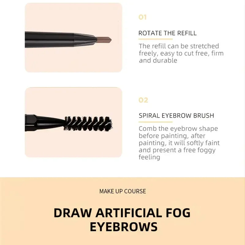 Waterproof Eyebrow Pencil, Eyebrow Pencil For Beginner, Extremely Fine Double-headed Eyebrow Pencil, Durable And Long Lasting
