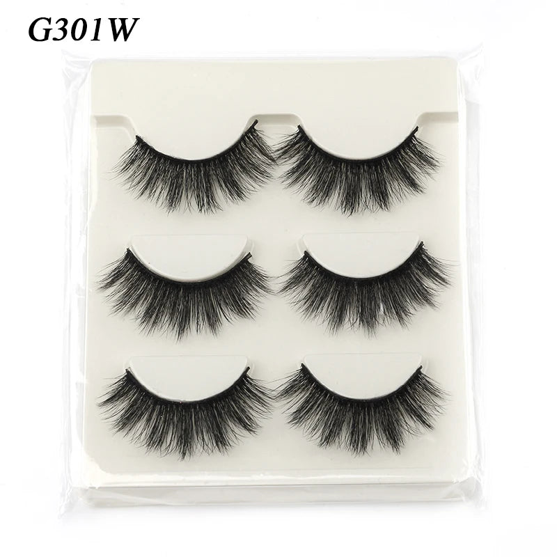 Fake Lashes 3/10 Pairs Half Lashes Cat Eye Natural Long Wispy 3D Mink Eyelash Reusable Makeup Tool Faux Cils maquillaje Cílios