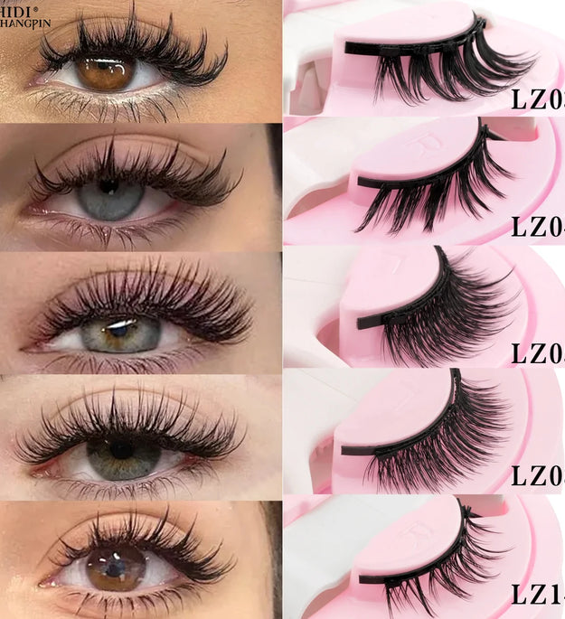 1 Pair Reusable Magnetic Eyelashes Set With Magnetic Tweezers Natural Faux Mink Lashes Fluffy Fake Eyelash Extension Makeup Tool